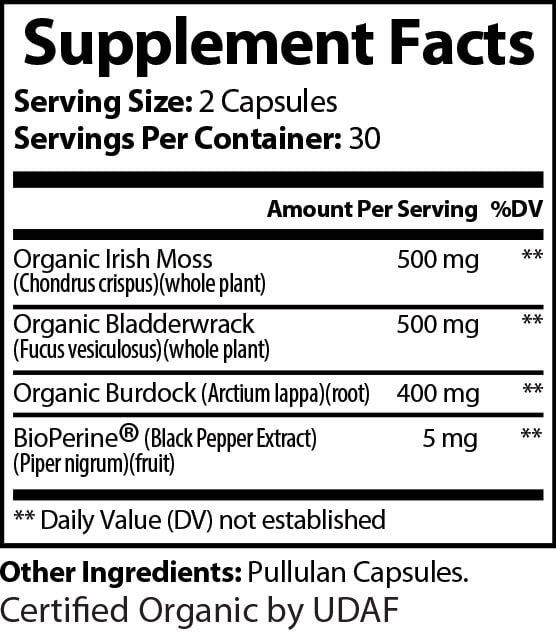 Irish sea moss supplement