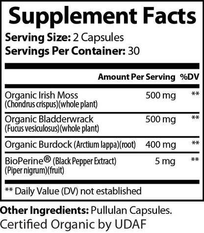 Irish sea moss supplement