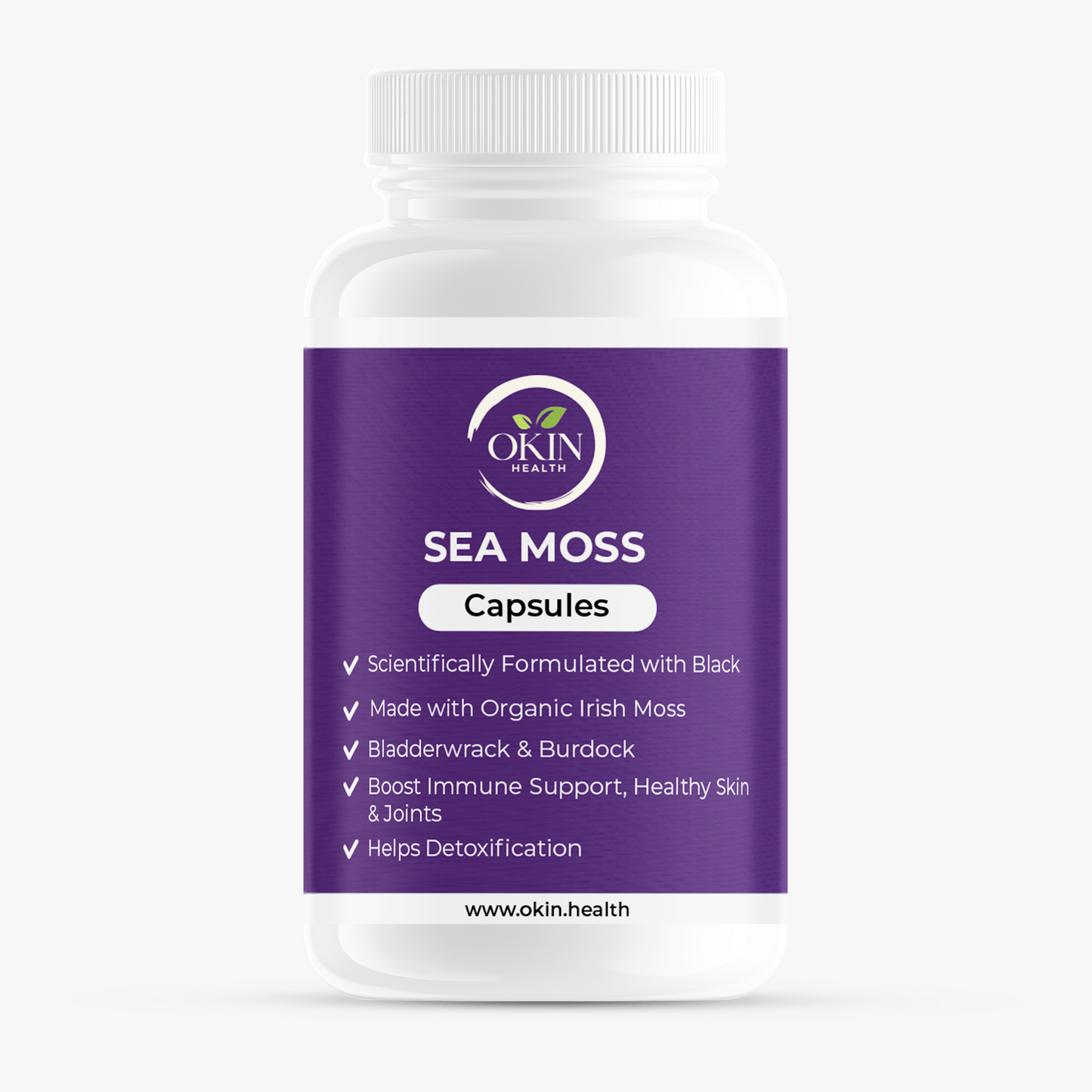 Okin Health Sea Moss Capsules bottle 