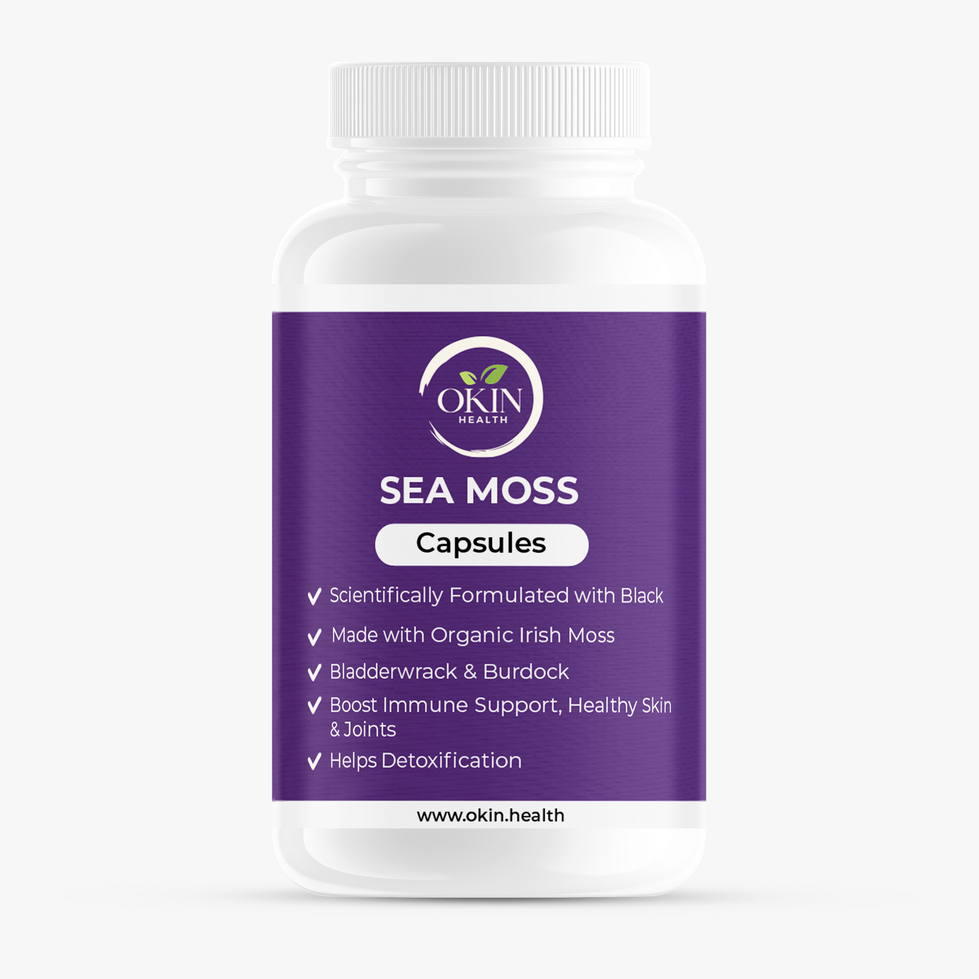 Okin Health Sea Moss Capsules bottle 